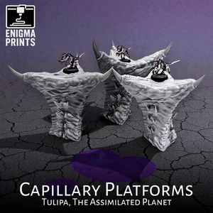 Capillary Platforms - 28mm 3d Printed Xenos Hive Wargaming Terrain | Tulipa - Picture 1 of 6