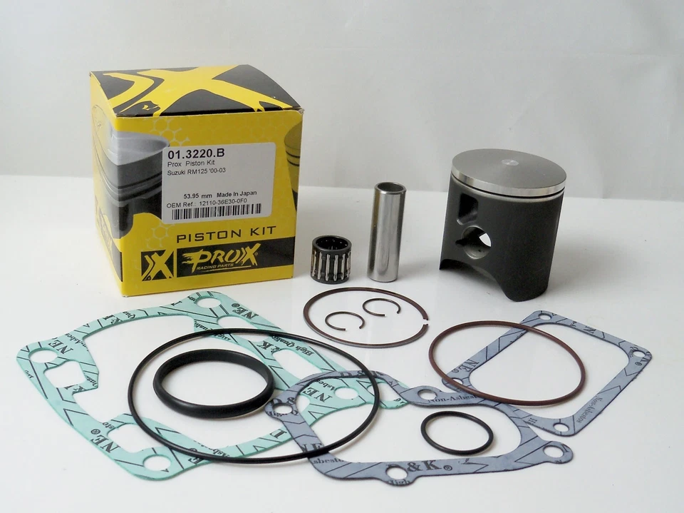 Top End Rebuild Kit Suzuki RM125 00-03 ProX 54mm Piston STD Bore Gaskets Bearing - Image 1 of 1