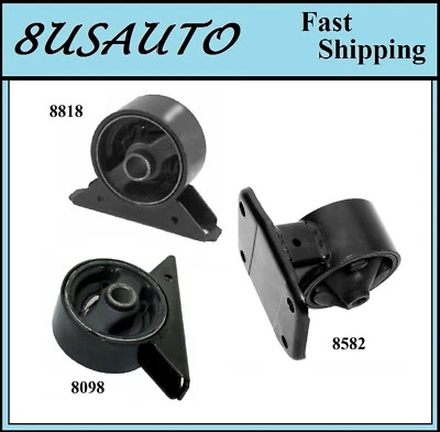 3PCS MOTOR & TRANS MOUNT FIT 1995-1996 Mitsubishi Mirage 1.5L - Auto Trans. - Image 1 of 4