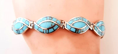 SILBER ARMBAND ° 925 / ooo ° TÜRKIS ° Silberschmuck ° - Bild 1 von 4