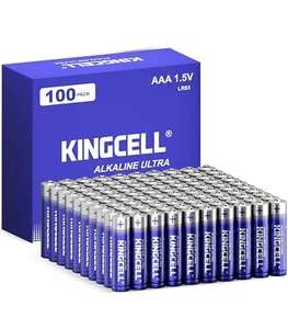 KINGCELL AAA Batteries 100 Count Pack, 1.5V Triple A - Picture 1 of 4