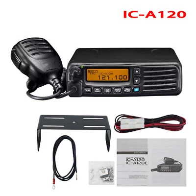 IC-A120 36W VHF Transceptor de Banda Aérea AM Aviación Radio Móvil 200CH Foto 1 de 4