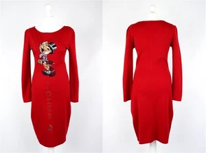 ICEBERG Vintage Archival Disney Joker ©1991 Gilmar Red Wool Blend Pencil Dress - Picture 1 of 16