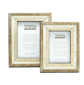 Tozai Home - 4x6 & 5x7 Cowhide Frame Set - Brown Straight - Picture 1 of 1