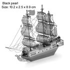 New 3D Metal Model Puzzle Black Pearl Vessels Laser Cut Steel Model Kit DIY Toys
