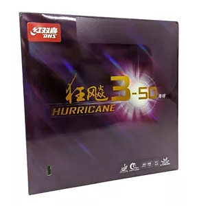 DHS Hurricane 3-50 Tischtennisschläger Gummischwamm 2,1 mm 35 Grad schwarz - Bild 1 von 5