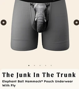 Shinesty Ball Hammock Mens Pouch Underwear Stay Weird “Junk In The Trunk” Sz M - Picture 1 of 1