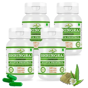 Bhringraj Herbal Capsules for Hair Growth, Scalp Health & Natural Liver Support - Picture 1 of 30