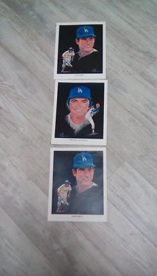 1982 Union Oil Los Angeles Dodgers Print Set (3) 2 Garvey & 1 Valenzuela - Image 1 of 2