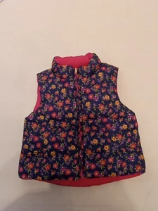 POLO RALPH LAUREN GÄNSEDAUNEN "WENDEWESTE" ROSA/GEBLÜMT MÄDCHEN Größe 12 Monate - Bild 1 von 7