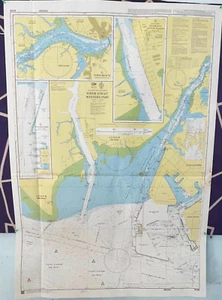 Mapa antiguo vintage del estrecho de Johor de Malasia y Singapur parte occidental del Almirantazgo 4038 - Imagen 1 de 10
