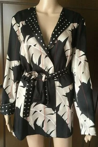 Reversible Jacket Marina Rinaldi Woman, Black-Beige Size IT 48 DE 42 US 12 GB 16 - Picture 1 of 11