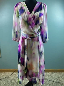 Maxi Vestido de Gasa DKNY Para Mujer Rosa Púrpura Verde Vestido Cremallera Para Mujer’s Talla 2 - Imagen 1 de 12