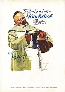 Original Vintage Posterdruck KULMBACHER BRAU 1926 Hohlwein - Bild 1 von 1