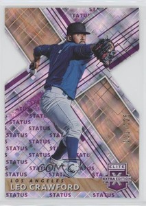 2019 Panini Elite Extra Edition Status Purple Die-Cut /125 Leo Crawford #181