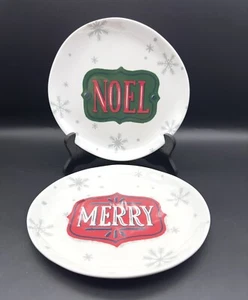 Two (2) Wondershop Target “Merry” & “Noel” Melamine Christmas Plates - Picture 1 of 4