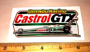 Calcomanía adhesiva Ormsby Racing CASTROL GTX Top Fuel Motor trasero NHRA Dragster - Imagen 1 de 2