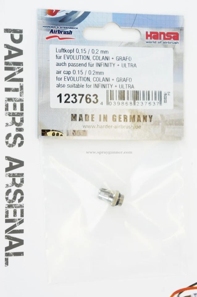 Tapa de aire para boquilla de 0,15, 0,2 mm para Evolution, Grafo y Colani parte # 123763 Foto 1 de 1