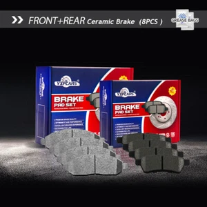 Pastillas de freno de disco de cerámica delanteras y traseras para Nissan Frontier 2005-2022 - Imagen 1 de 9