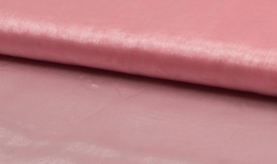 CRYSTAL ORGANZA Voile Fabric Material - ROSE PINK - Image 1 of 1