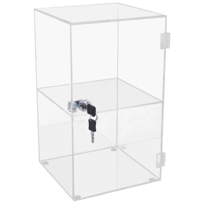 2-layers Countertop Display Case 20*20*35cm Locking Security Showcase Cabinet US - Image 1 of 4
