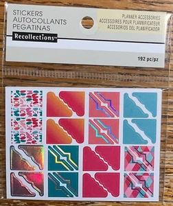 Recollections Planner Accessories Colorful Page Corner Designs Scrapbook Sticker - Picture 1 of 3