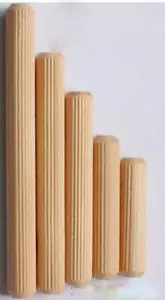 6mm 8mm 10mm Wooden Hardwood Dowels Chamfered Fluted Pin Woodwork Craft - Picture 1 of 5