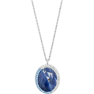 Swarovski Women's Pendant Necklace Rhodium with Blue and Clear Crystals 5135151 - Picture 1 of 2
