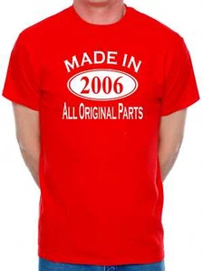 18th Birthday T-Shirt Made in 2006 Age 18 Birthday Gift for Men - Picture 1 of 18