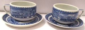 2 RARE VINTAGE B&O BALTIMORE & OHIO RAILROAD DEMITASSE CUPS & SAUCERS SHENANGO - Picture 1 of 5
