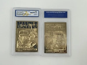 MICKEY MANTLE 1996 23KT Gold Card Baseball's All-Time Great Graded GEM MINT 10 - Picture 1 of 1