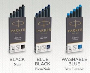 Cartucce ricarica lunghe inchiostro penna stilografica Parker scegli tra 3 tipi - Foto 1 di 7
