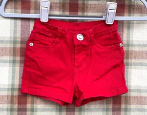 Beverly Hills Princess Size 5 Girl’s red denim jeans zip/button fly - Picture 1 of 2