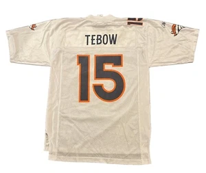 Denver Broncos Tim Tebow Jersey Medium Mens Reebok White - Picture 1 of 5