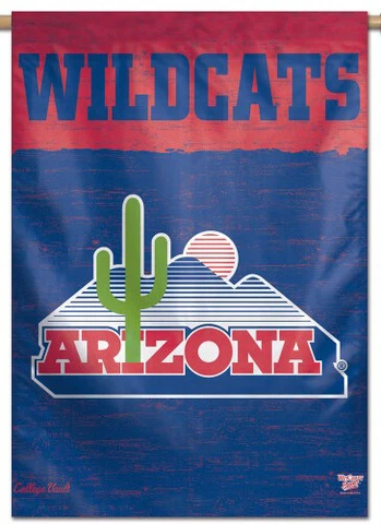 University of ARIZONA WILDCATS 1980s-Style College Vault Retro BANNER Flag Cover