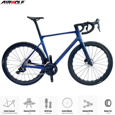 AIRWOLF ALR6 Rennrad T1100 Carbon Fahrräder R7170 105 Di2 Leichtgewicht 7.9kg - Bild 1 von 4
