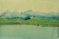 K. WOLF (1901-1993), Landschaft am Chiemsee,  1931, Aquarell Moderne Landschaft