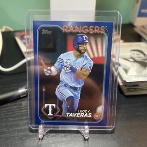 2024 Topps Series 1 Leody Taveras Royal Blue Parallel - Texas Rangers  - Picture 1 of 2