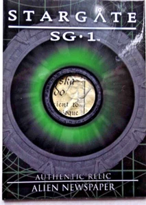 stargate sg1 relic card r15 #092/500 alien newspaper - Picture 1 of 2