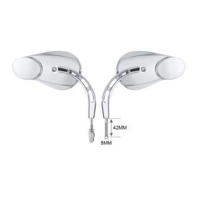 Espejos retrovisores laterales de 8 mm aptos para Harley Heritage Softail Classic FLSTC 88-2016 Foto 1 de 4