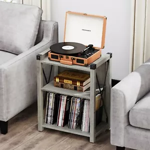 Record Player Stand with Storage - Picture 1 of 2