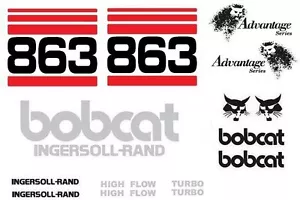 (ORIGINAL LOOK) BOBCAT 863 AUFKLEBER SET KIT SKID STEER ADVANT OD4 - Bild 1 von 2