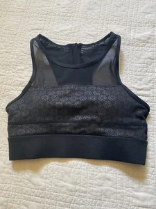 Reggiseno sportivo attivo ZYIA rete un altro rep cerniera posteriore XS nero - Foto 1 di 8