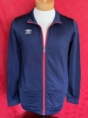 Chaqueta de chándal Umbro vintage roja sobre azul marino fútbol raver fútbol YXL Foto 1 de 4