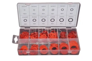 ASSORTIMENTO SET DI GUARNIZIONI RONDELLE PIATTE IN FIBRA 600 PEZZI IN BOX - Foto 1 di 10