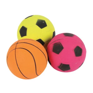 Rubber Dog Balls Neon Sports Balls Mad about Pets Bouncy Fetch Tough Pack of 3 - Picture 1 of 1