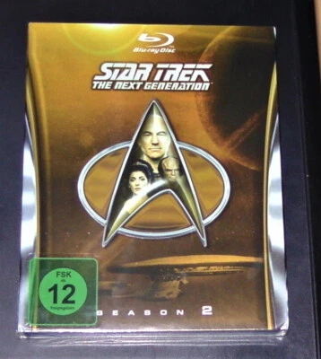 STAR TREK THE NEXT GENERATION STAFFEL /SEASON 2 BLU RAY IM GEPRÄGTEM SCHUBER NEU - Bild 1 von 4