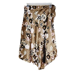 Banana Republic Midirock Seide beige Blumenmuster gefüttert Größe 12 Damen neu - Bild 1 von 8