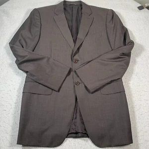 Canali Jacket Mens 50R Brown Pure Wool Two Button Blazer Made in Italy - Picture 1 of 12