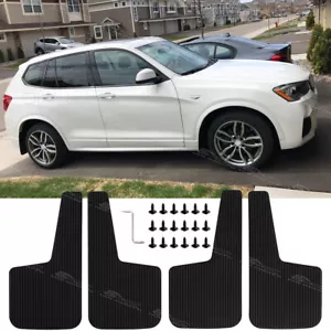 4Pcs For X2 X3 X5 X7 M Sport Rubber Wide Rally Mudflaps Splash Guards Mudguards - Foto 1 di 9